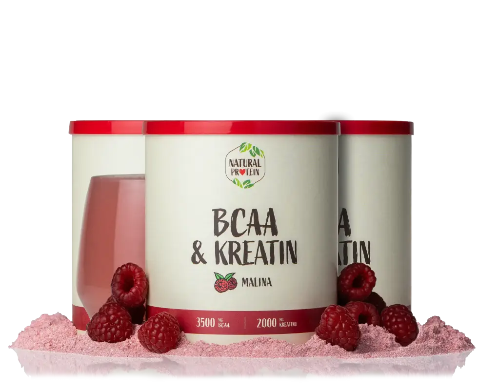 BCAA + kreatín - malina 3 kusy