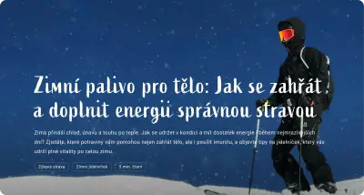 Zimní palivo pro tělo: Jak se zahřát a doplnit energii správnou stravou