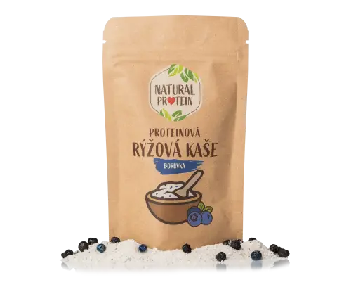 Proteínová ryžová kaša - Čučoriedka (60 g) 1 kus