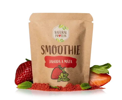 Smoothie - Jahoda a mäta 1 kus